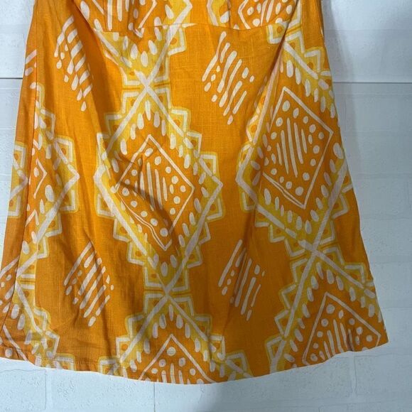 Rewind Womens Orange Diamond Print Halter Dress Size XXL - Picture 4 of 11